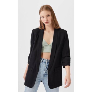 Stradivarius Blazer gathered sleeve