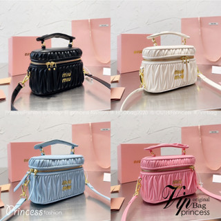 MIU MIU Matelasse nappa leather shoulder bag / MIU MIU BAG พร้อมส่ง 4 สี กระเป๋าสะพายทรงกล่อง ให้ความละมุม ลุคคุณหนู