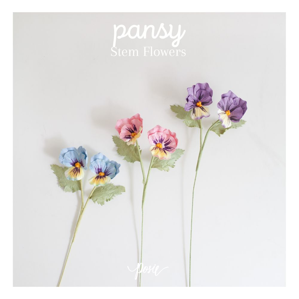POSIE Pansy Artificial Flower โพซี่ ดอกแพนซี่ ดอกไม้ประดิษฐ์จากกระดาษสา มีกลิ่นหอม พร้อมส่ง