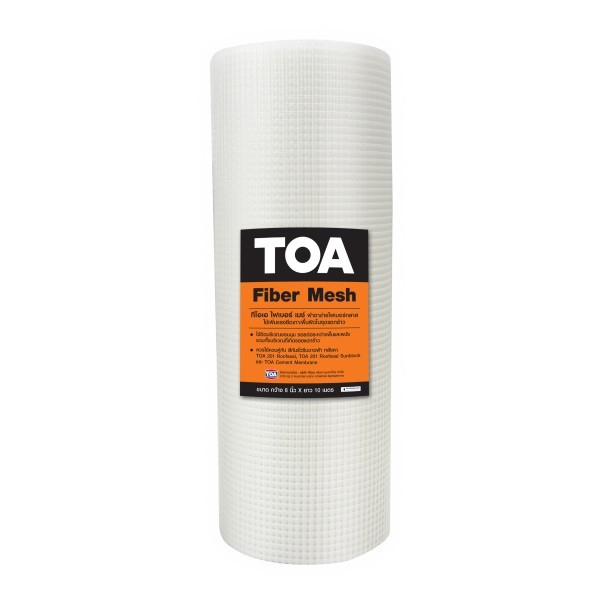 ตาข่ายไฟเบอร์ TOA รุ่น Fiber Mesh ขนาด 8 นิ้ว * 10 เมตร สีขาว