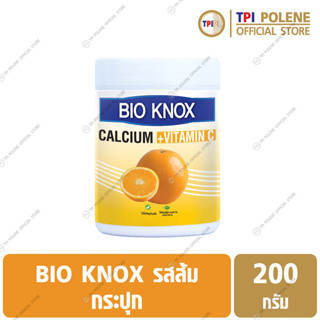 ไบโอ น็อค (Bio Knox) ผลิตภัณฑ์เสริมอาหาร แคลเซียม และวิตามินซี พลัส รสส้ม กระปุก ขนาด 200 กรัม