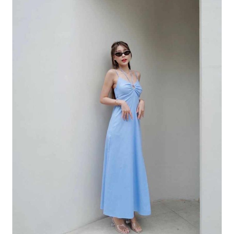 Seek dress สีฟ้า จากร้าน Weerable.thailand