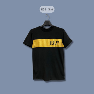 เสื้อยืด replay 028 สกรีนลายเท่ๆสวมใส่สบาย ระบายอากาศดี ไม่หด รีดง่าย ทรงสวยสามารถใส่ได้ทั้งชาย และหญิง