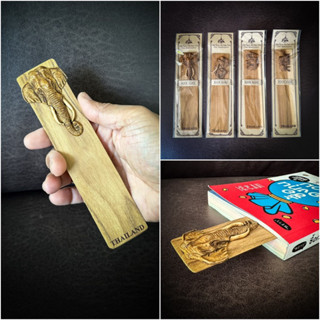 ที่คั่นหนังสือ bookmark ทำจากไม้สัก ของที่ระลึกไทย ของฝากชาวต่างชาติ