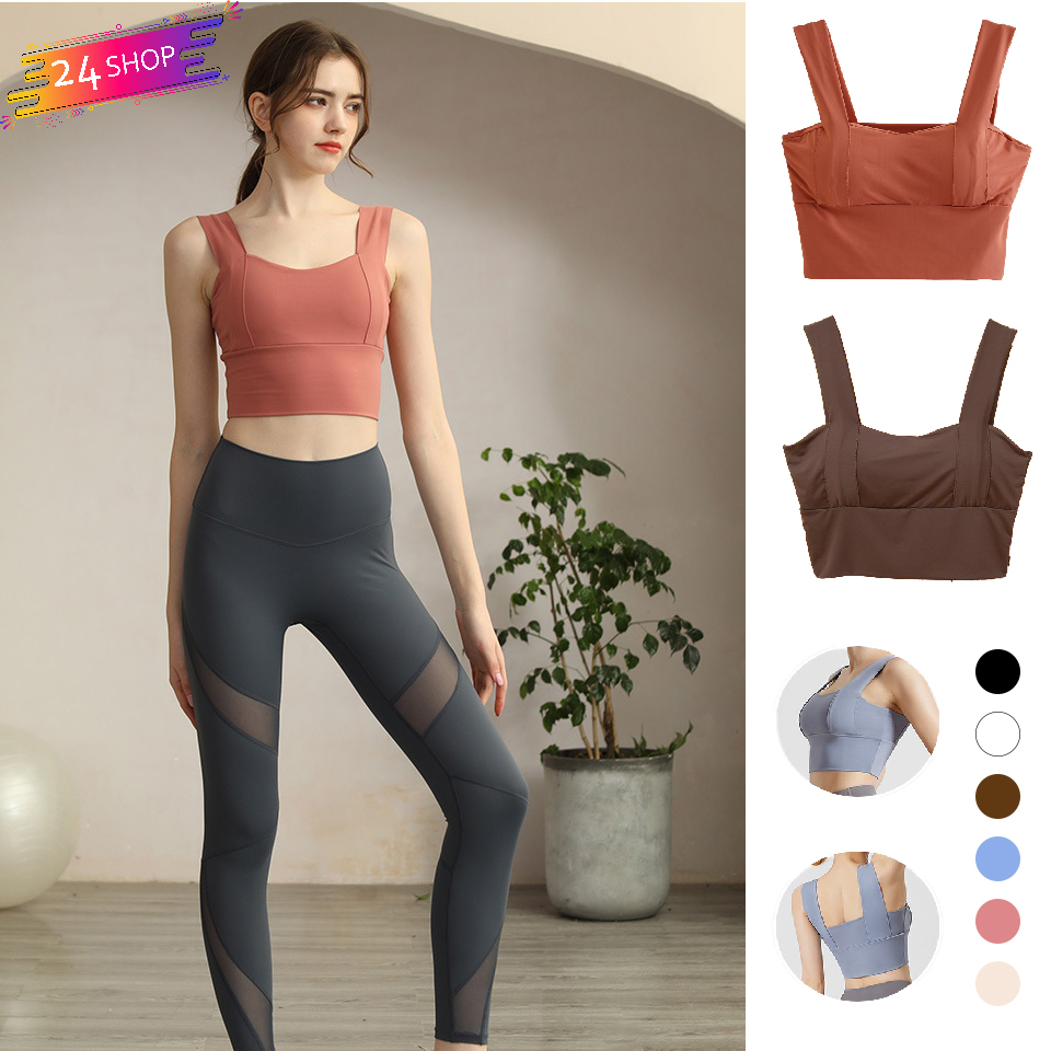 SB-8749 สปอร์ตบรา เสื้อกล้าม ครอปเอวลอยสายเดี่ยว