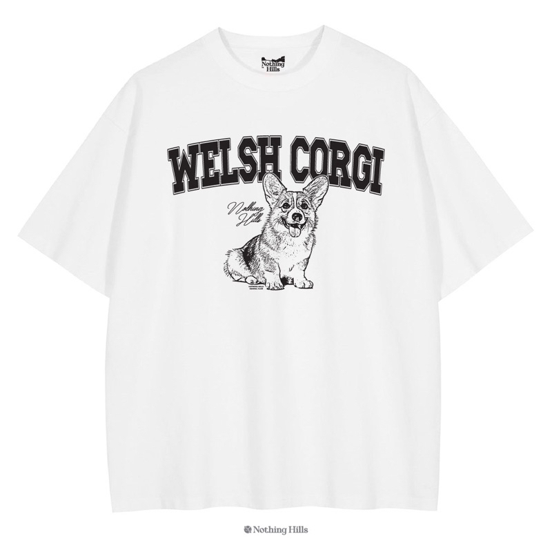 " Welsh Corgi " เสื้อคอกลม Oversize By Nothing Hills™