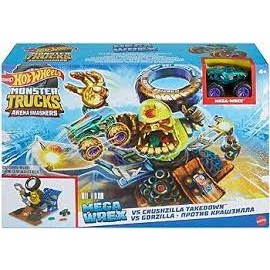 Hot Wheels MonsterTrucks Arena Smashers รถฮอตวีลมอนสเตอร์ทรัคส์ ชุดสนามยิงเป้าเมกาเร็กซ์ รุ่น HPR47