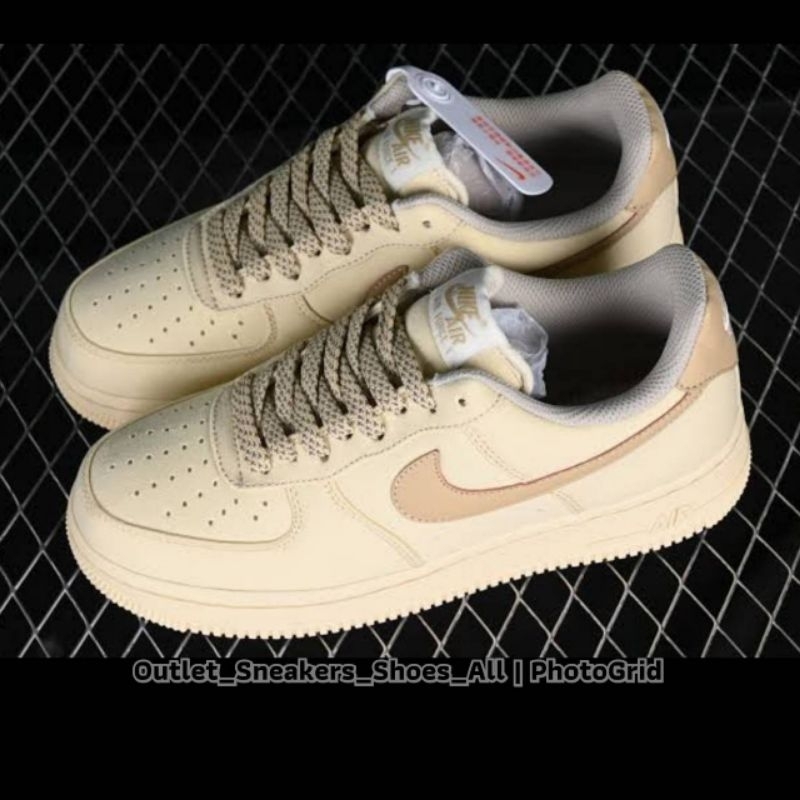 รองเท้า Nike Air Force 1 07 Low Yellowish Brown Gold Unisex ใส่ได้ทั้ง ชาย หญิง [ ของแท้ พร้อมส่ง ]
