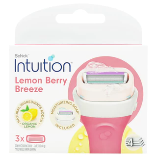 SCHICK - Intuition Lemon Berry Breeze Organic Lemon #Refill (10 g.) ชิค ใบมีดโกนสำหรับผู้หญิง