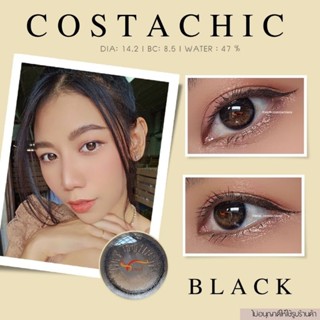 คอนแทคเลนส์ COSTACHI   Black ✨ ยี่ห้อ GAEZZ ; Color  Black  ( ค่าสายตา 50 - 1000)