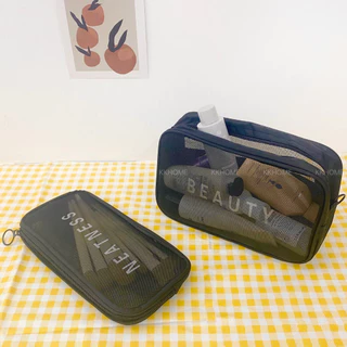 กระเป๋าเครื่องสำอางค์ Wash Bag กระเป๋าใส เก็บเครื่องสำอาง KKHOME