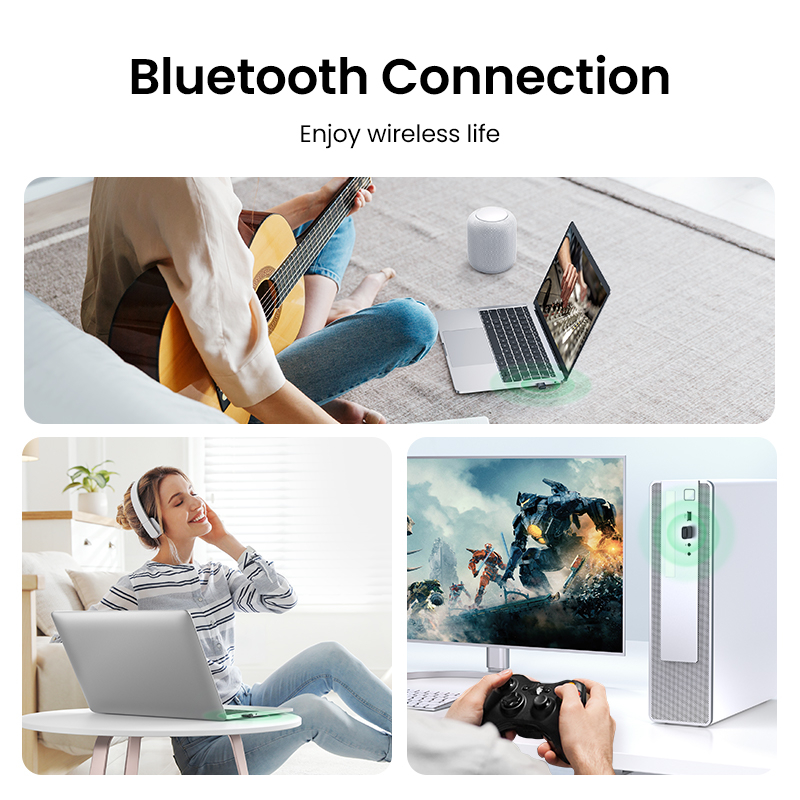 UGREEN รุ่น 90225 USB Bluetooth 5.3 Adapter Receiver Transmitter ตัวรับ-ส่ง สัญญาณบลูทูธ