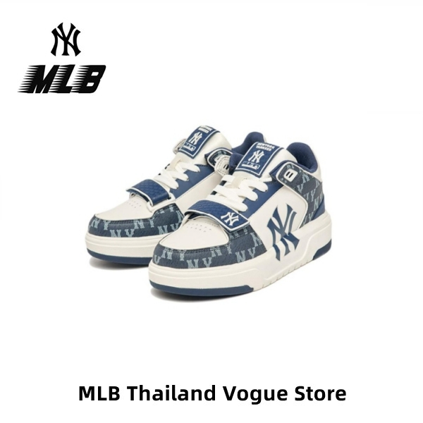 【ของแท้ 100%】MLB New York Yankees รองเท้าผ้าใบ Unisex รุ่น-ดอกไม้โบราณ