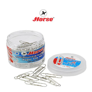 HORSE ลวดเสียบกระดาษ No.1 ชนิดกลม บรรจุกระป๋อง ตราม้า