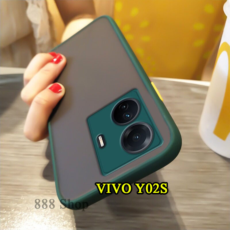เคส VIVO Y02S เคสขอบสีหลังด้านVivo Y76 5G/V23E/V21 5G/Y72/Y31 2021/Y12S/Y20 Y52 5G Y3S Y12A เคสป้องก