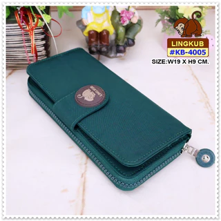 ของแท้ กระเป๋าสตางค์ใบยาว กระเป๋าสตางค์ใส่แบงค์แบบไม่พับ LingkubKB-4005