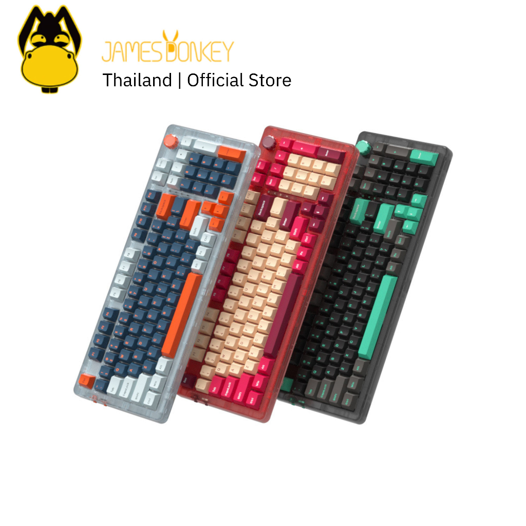[ของแท้-ประกันศูนย์ไทย] Jamesdonkey RS6 Mechanical Keyboard Hotswap RGB 3 Mode Wired Wireless Blueto
