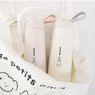 กระบอกน้ำแฟชั่น ขวดน้ำ กระติกน้ำ ขวดแก้ว 400 ml.(ด้านในเป็นแก้ว) แตกรับเคลม