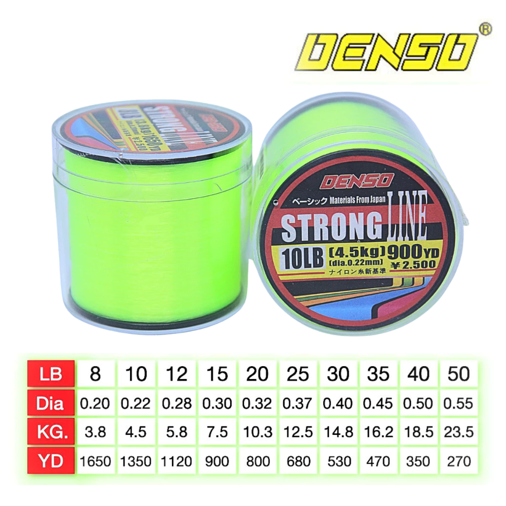 DENSO STRONG LINE เอ็นโหลดคุณภาพจาก ญี่ปุ่น สีเหลืองเลม่อน