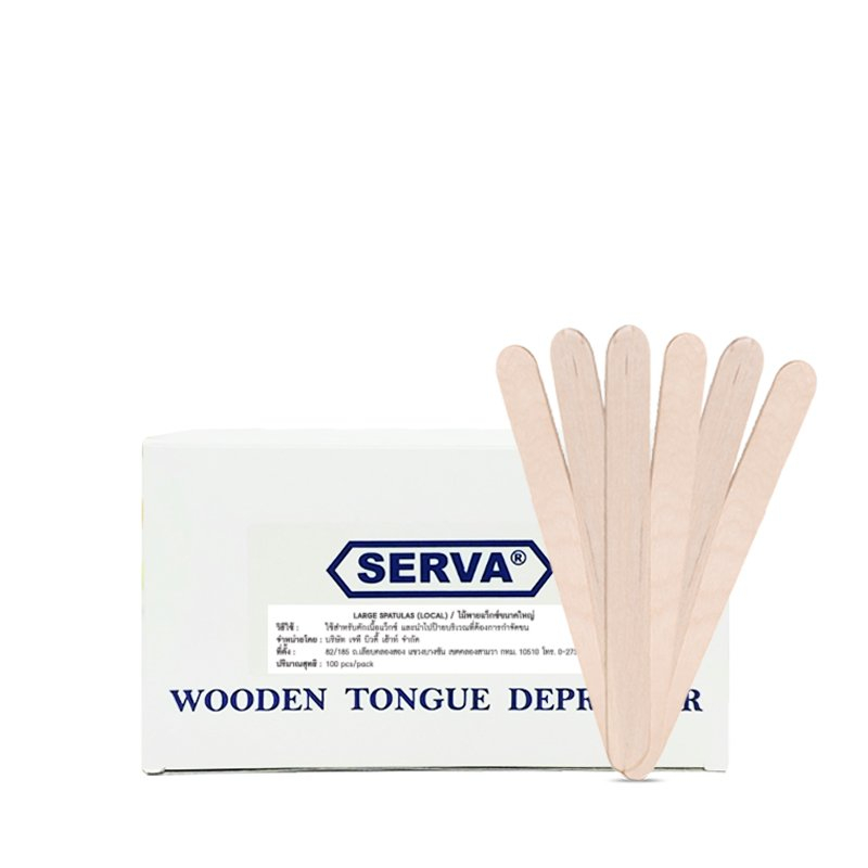 ไม้พายป้ายแว็กซ์ ไม้ป้ายแว็กซ์ Large Spatulas (Nonsterilized) ใช้แล้วทิ้ง จำนวน : 100/pack
