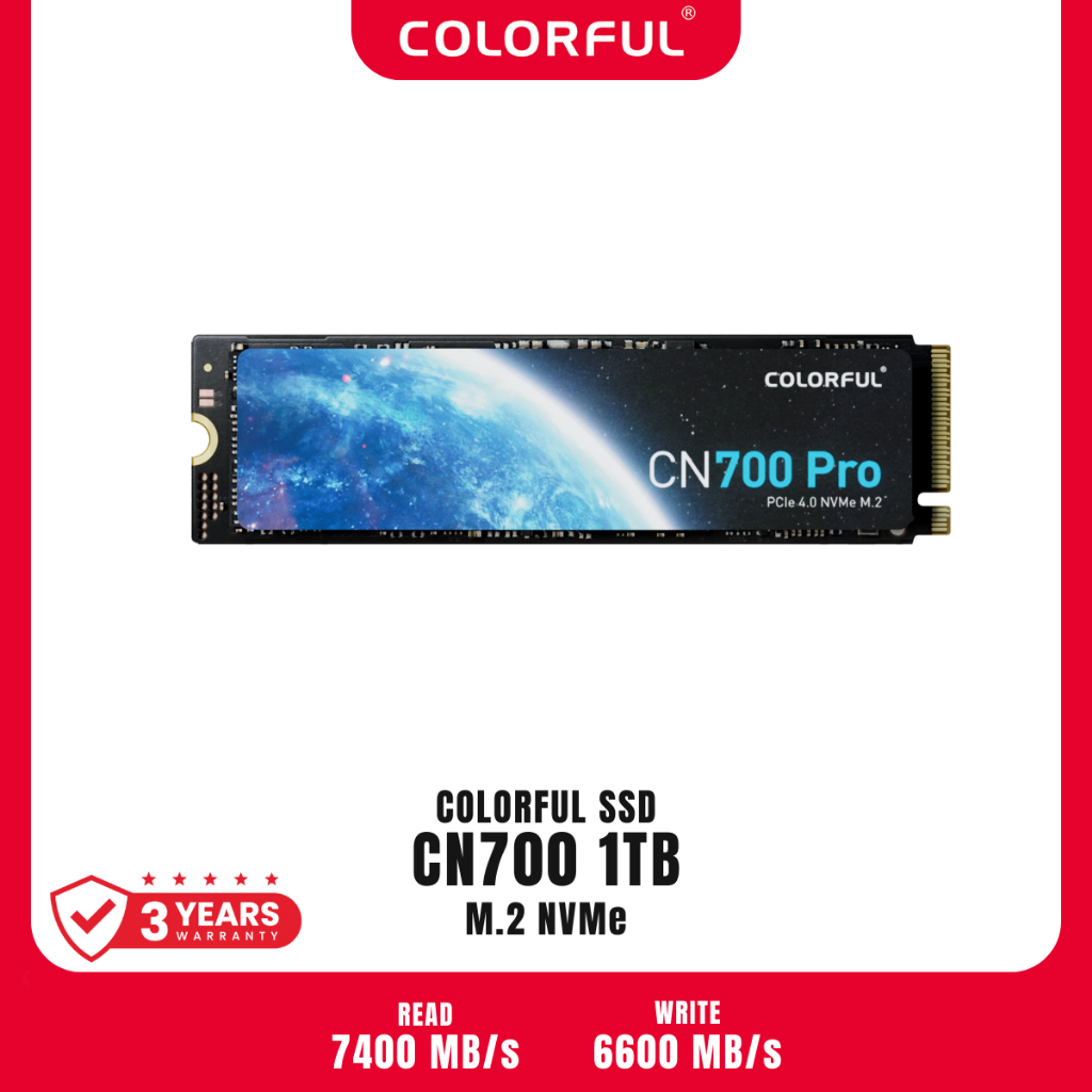 Colorful SSD CN700 1 TB PRO (M.2 NVMe 74006600 MBs) Warranty 3 years