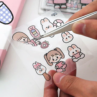 สติกเกอร์ตกแต่ง DIY (1 แผ่น) Sticker PVC ลายการ์ตูน