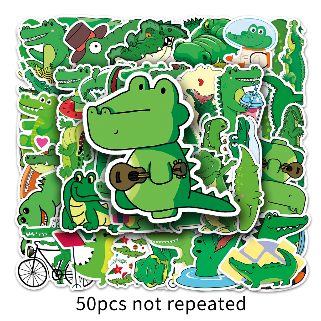 พร้อมส่ง จระเข้ Crocodile ยูนิคอร์น หมู เพนกวิน ชิบะอินุ ฮัสกี้ Cute animal 50แผ่น STICKER กันน้ำ สติ๊กเกอร์ ใช้ซ้ำได้ ราคา ถูกที่สุด ดีลบีเคเค แกลเลอรีภาพที่ 6