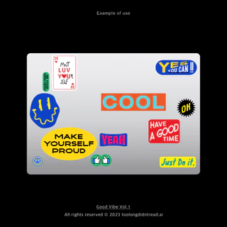 สติกเกอร์ไดคัทกันน้ำ - Good Vibe Vol.1 สำหรับตกแต่ง - Sticker Water Proof (A6)