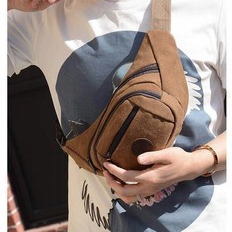 (B339) กระเป๋าคาดเอว ผ้าแคนวาส Sport Star