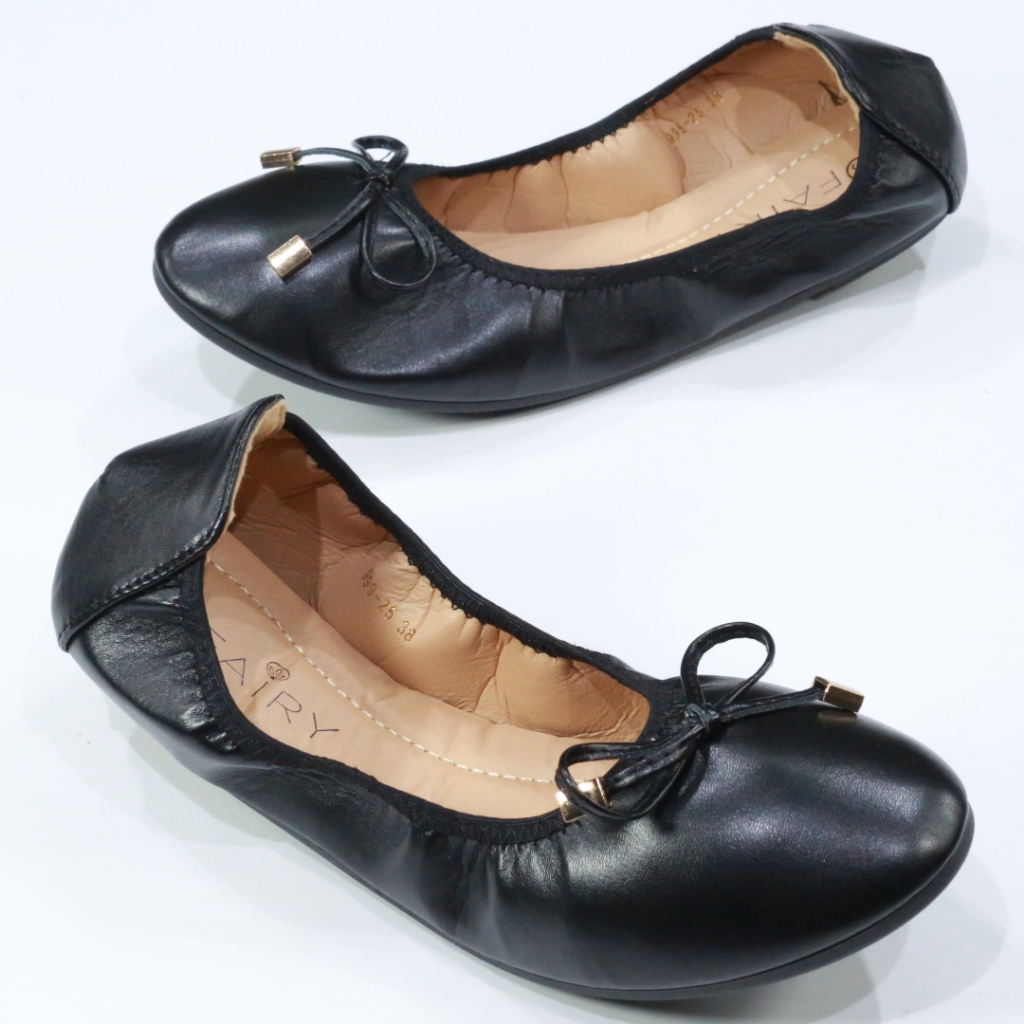 รองเท้าส้นแบน 999-25 ยางยืด ใส่สบาย หมดปัญหาเรื่องรองเท้ากัด FAIRY (+เผื่อ 1 ไซส์)