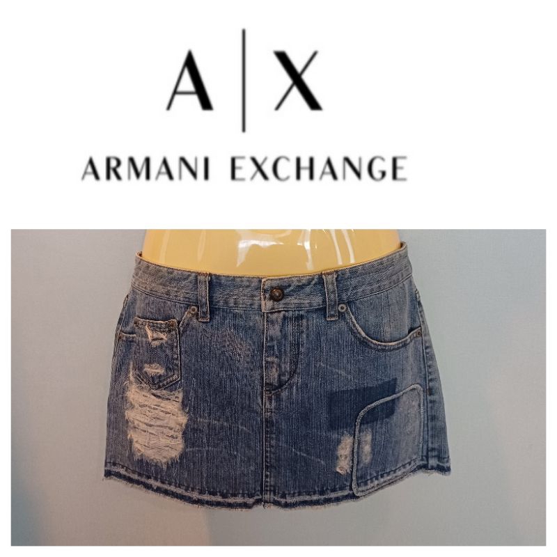 Armani Exchange Mini Skirt Size 6 กระโปรงยีนส์