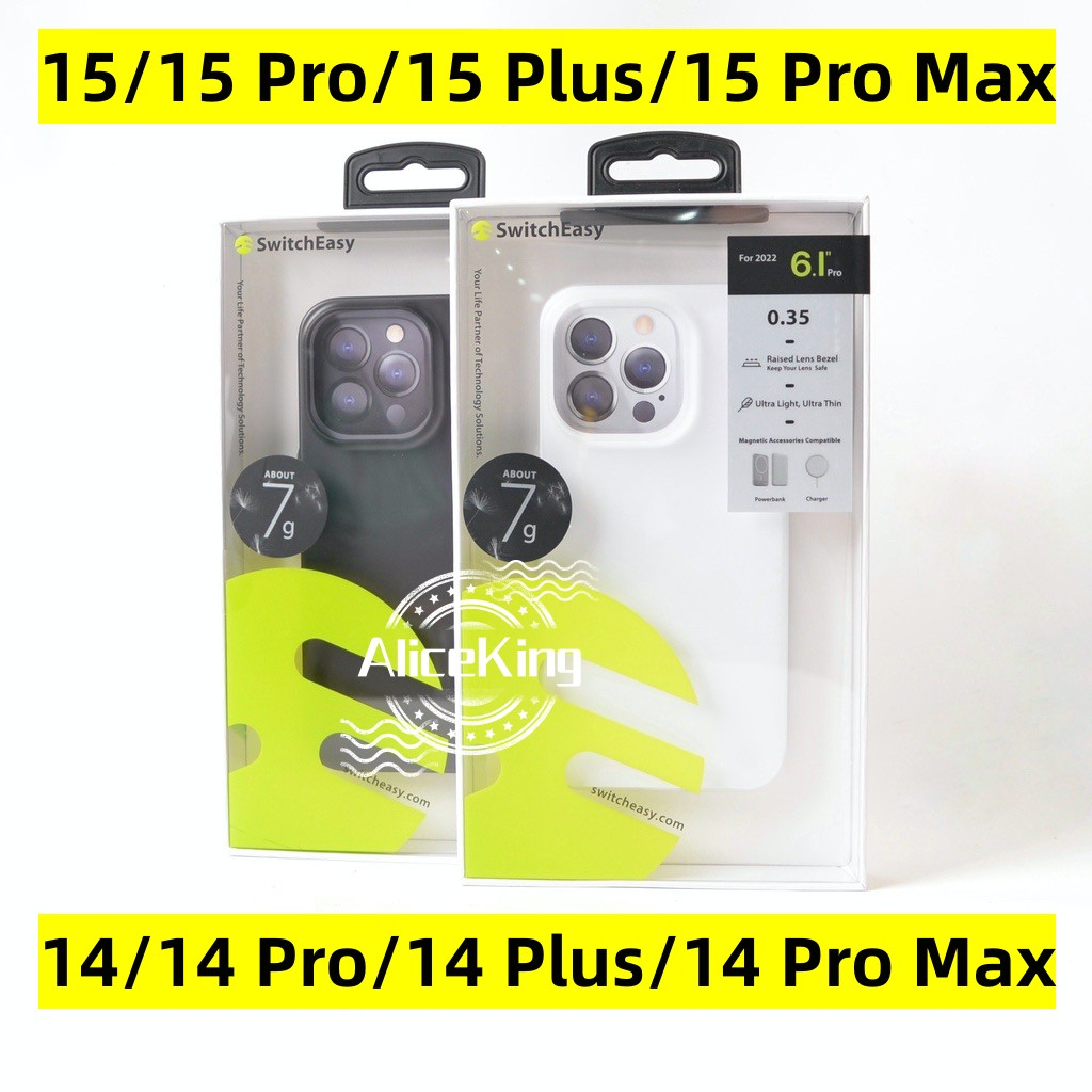 15/15 Pro/15 Plus/15 Pro Max/14 /14Plus/14Pro /14Promax ของแท้ % เคสบาง ยี่ห้อ Switcheasy Ultra Slim 0.35 เคสบางพ
