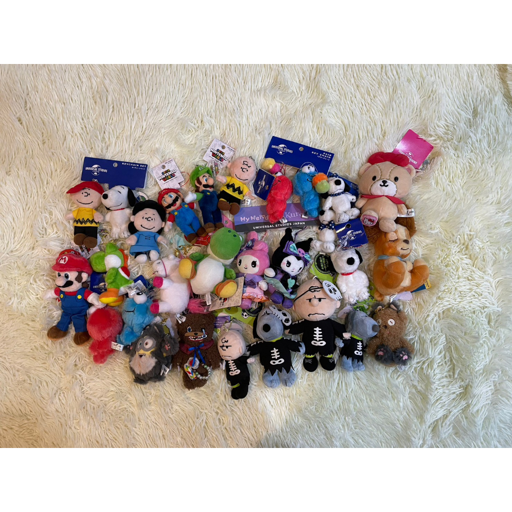 [พร้อมส่ง] พวงกุญแจตุ๊กตา sanrio / universal japan USJ
