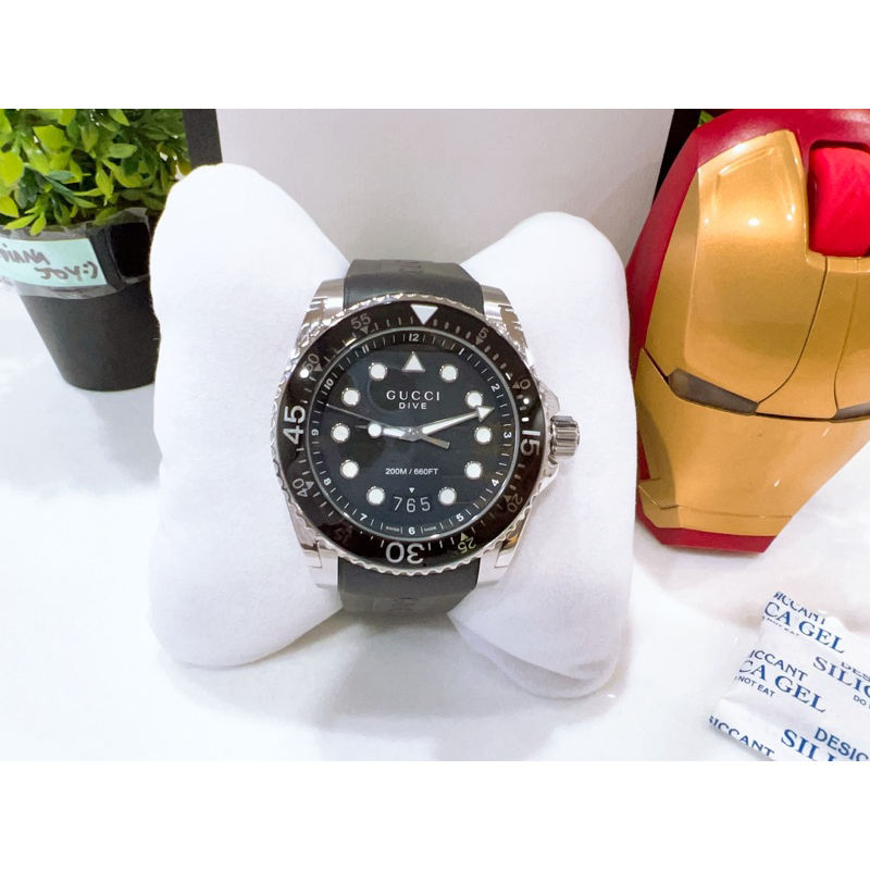 Gucci Dive Ceramic Rubber 45 mm. นาฬิกากุชชี่แท้