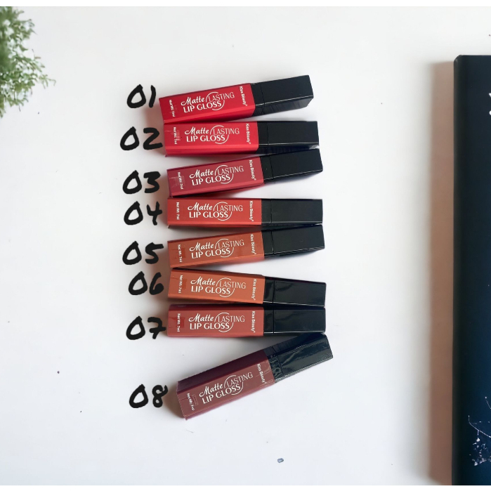 สินค้าส่งจากไทย ลิปแมท 1 แถม 1 KISS BEAUTY MATTE LASTING LIP GLOSS พร้อมส่ง NO.7949B