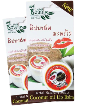 CHIVAVITHI Coconut Oil Lip Balm 10 g ชีววิถี ลิปมัน ลิปบาล์ม สครับปาก ปากฉ่ำ ชุ่มชื้น แก้ปากดำ ปากแห้ง บำรุงปาก ปากแตก