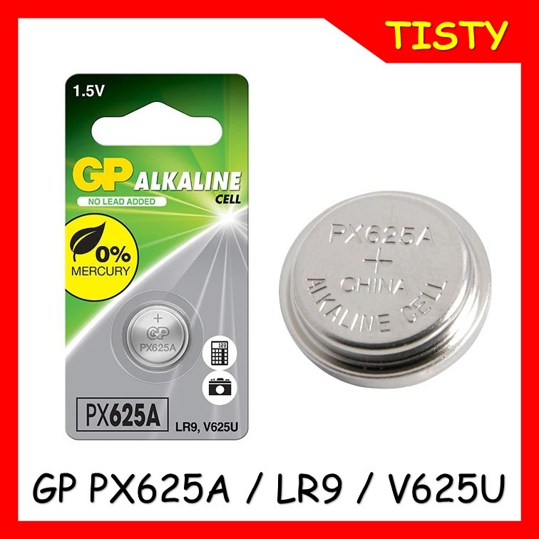 แท้ 100% GP PX625A / LR9 ถ่านกระดุม 1.5V.  190mAh. Alkaline