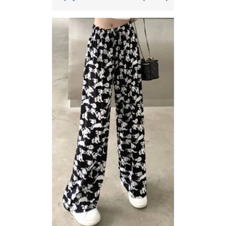 พร้อมส่งในไทย** กางเกงขายาว ผ้านิ่มเด้ง เอวยืด พรางหุ่น ใส่สบาย Pants สไตล์แฟชั่น ลายกราฟฟิก เสื้อผ้าแฟชี่นผู้หญิง K11
