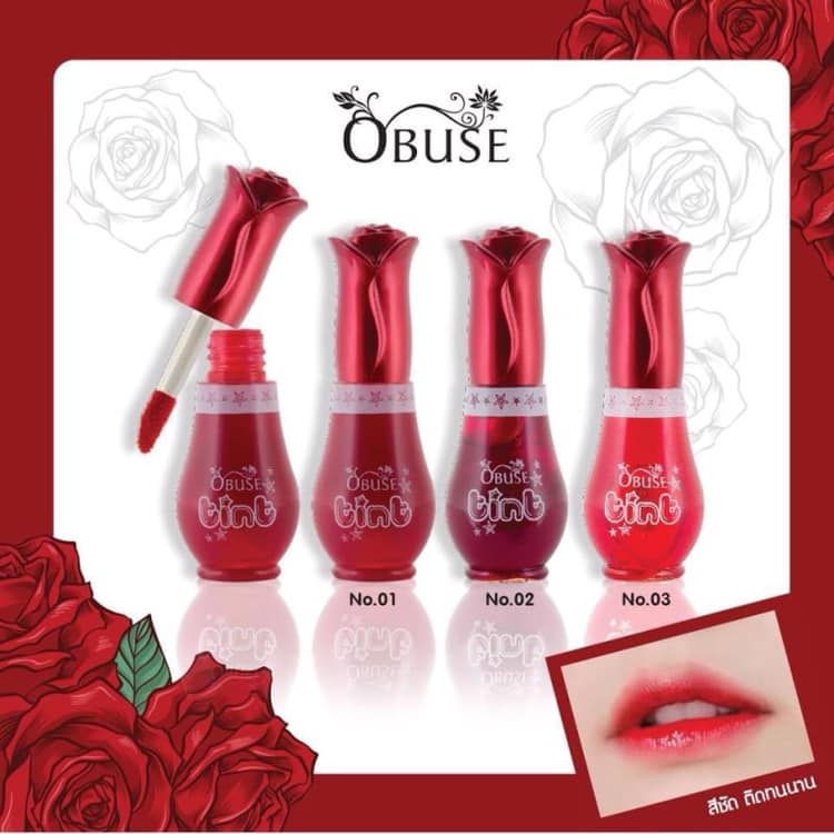 Obuse Tint โอบิวส์ ลิปทินส์  กุหลาบ OB-1055A