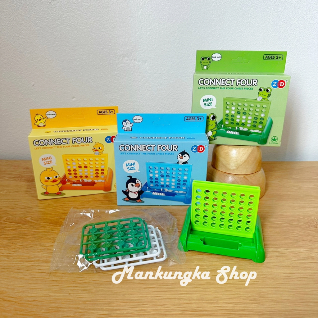 (ขนาดเล็ก) Connect Four เกมส์เรียงเหรียญ ของเล่นเด็ก
