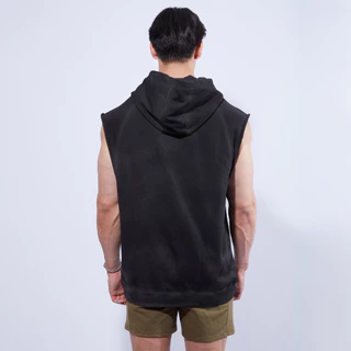 Musculo เสื้อฮู้ดดี้แขนกุดทรง โอเวอร์ไซส์