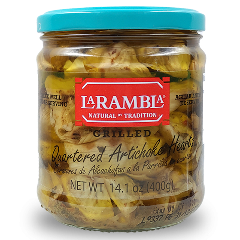 ลา แรมบลา อาร์ติโชกย่าง ในน้ำเกลือ 400 กรัม - Artichoke Hearts Grilled 400g La Rambla brand