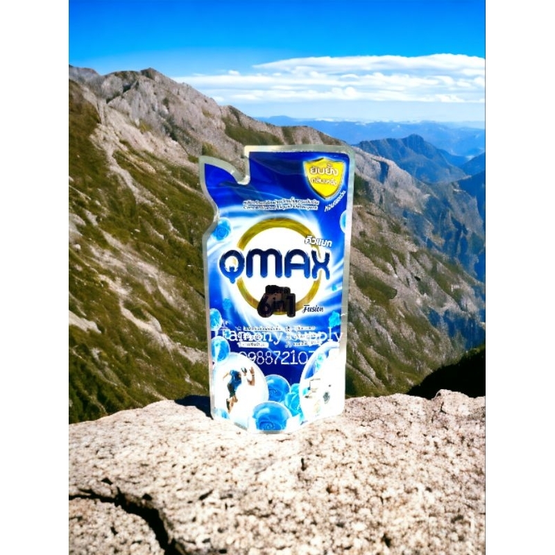 ซักผ้า Qmax สีฟ้า แบบซอง (พร้อมส่ง)