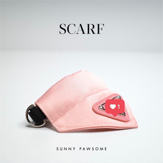 ผ้าพันคอน้องหมาน้องแมว Pink Nylon Scarf