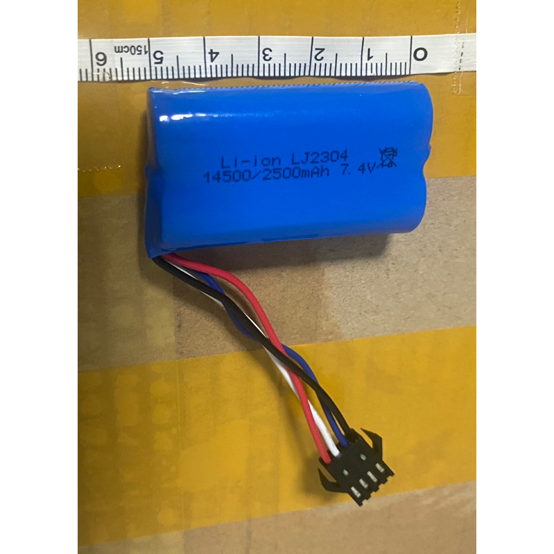 แบตเตอร์รี่ 2เซล 14500 7.4 2500 แอม แจ็กดำ 4 สาย ใช้กับรถบังคับและใช้กับปืนฉีดน้ำไฟฟ้าได้ครับ
