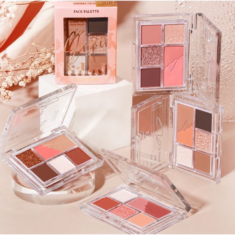 พร้อมส่ง Sivanna Super Idol Face Palette Eye & Blush #HF168 : ซิวานน่า อายแชโดว์ & บลัช(เบอร์01)