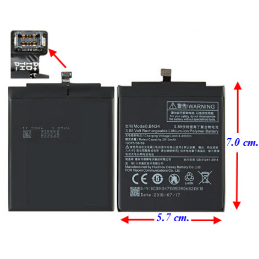 แบตเตอรี่ Xiaomi Redmi 5A (BN34)