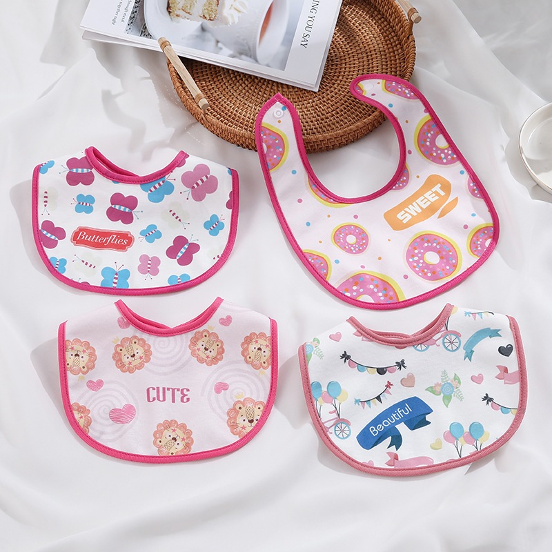 Babyonline(R266)M1 ผ้าซับน้ำลายสำหรับเด็กทารกผ้า2ด้าน ซึมซับดี กันน้ำ ปรับระดับได้ ผ้าฝ้าย นิ่ม อ่อนโยนต่อผิว