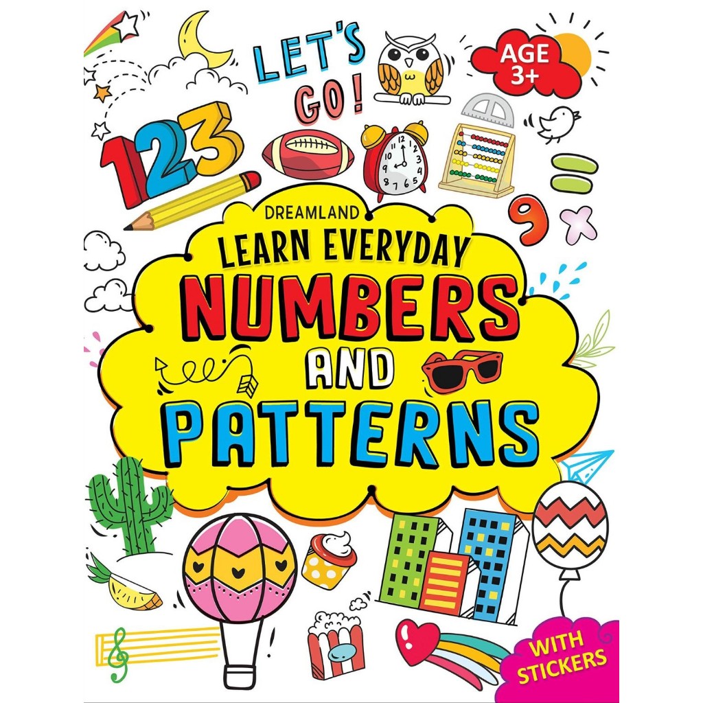 Age3 Maths Numbers and Patterns Activity Book Stickers for Kids สมุดกิจกรรมเสริมทักษะคณิตศาสตร์ หนังสือเด็กอนุบาล