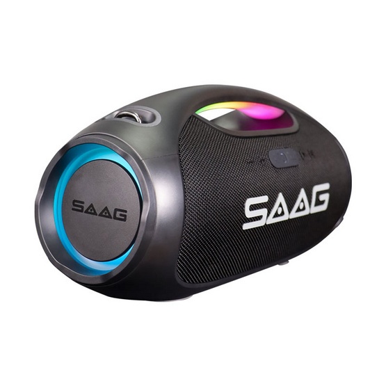 🔥ลำโพงบลูทูธ SAAG Storm Bluetooth Speaker (ES244A) มีไฟ RGB สะดวกพกพา เสียงดี🔥